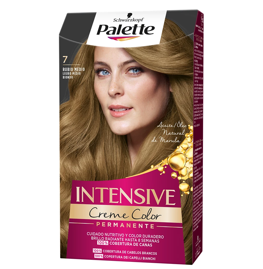Tinte Palette Rubio Med. Cafe 7 - Producto para cabello rubio medio café 7, 100ml