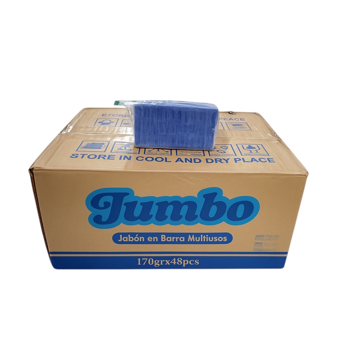 Jabón de Lavar Multiusos Jumbo Azul 48udx170g - Uso Doméstico